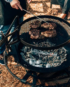 Steaks on a Sea Island Forge Grilling System